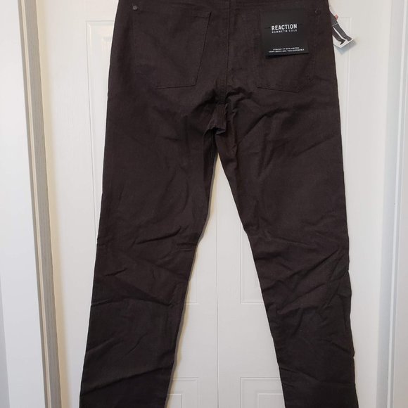 NWT Reaction Kenneth Cole Dark Brown Straight Fit Pants, Size 32 X 30* - Picture 3 of 4